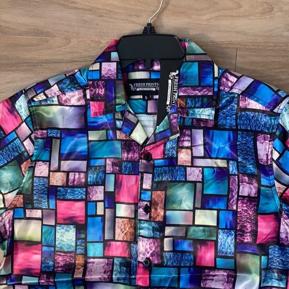 Men’s retro colorful print silky smooth touch size S - Picture 6 of 16